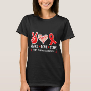 Camiseta Paz. Amor. Cura - Mês de Conscientização sobre Doe