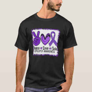 Camiseta Paz Amor Cure Conscientização da Epilepsia Guerrei