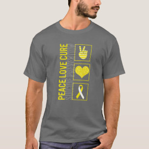Camiseta Paz Amor Curta Prevenção Suicida Ribbo