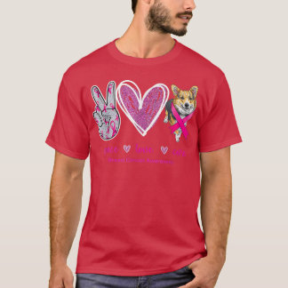 Camiseta Paz Amor Curto Cura Cachorro Cachorro Sensibilizaç