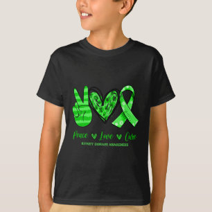 Camiseta Paz Amor Curto Doença Renal Sensibilização 3