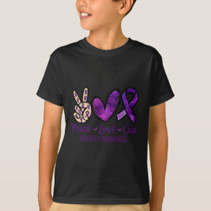Camiseta Paz Amor Curto Sensibilização para a Sobredosagem