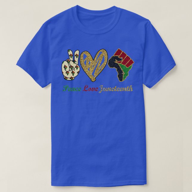 Camiseta Paz Amor Décima Junta do Orgulho Negro Independênc (Frente do Design)