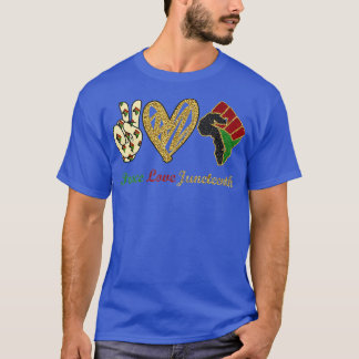 Camiseta Paz Amor Décima Junta do Orgulho Negro Independênc