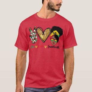 Camiseta Paz Amor Décima Junta Mulheres Negras Africanas Am