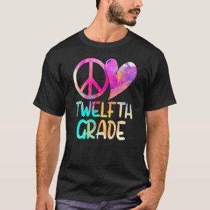 Camiseta Paz Amor Décimo Segundo Ano Volta às Aulas Profe
