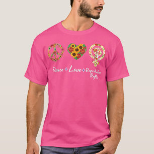 Camiseta Paz Amor Direitos Reprodutivos Feminismo