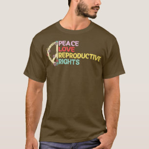 Camiseta Paz Amor Direitos Reprodutivos Feminismo P