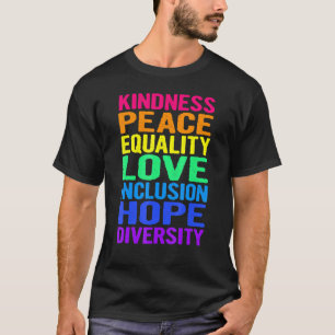 Camiseta Paz Amor Diversidade Inclusão Igualdade Direitos 