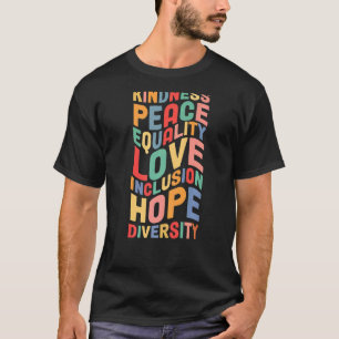 Camiseta Paz Amor Diversidade Inclusão Igualdade Direitos H