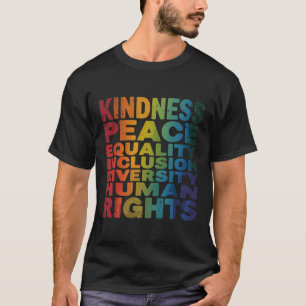 Camiseta Paz Amor Diversidade Inclusão Igualdade História N