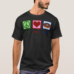 Camiseta Paz Amor doce festa de aniversário