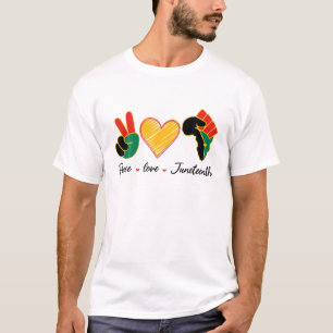Camiseta Paz Amor Dona de Orgulho Negro Rainha Negra