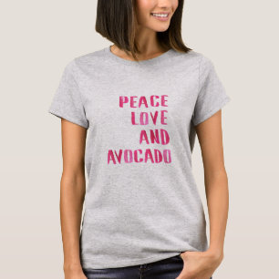 Camiseta Paz, amor e abacate