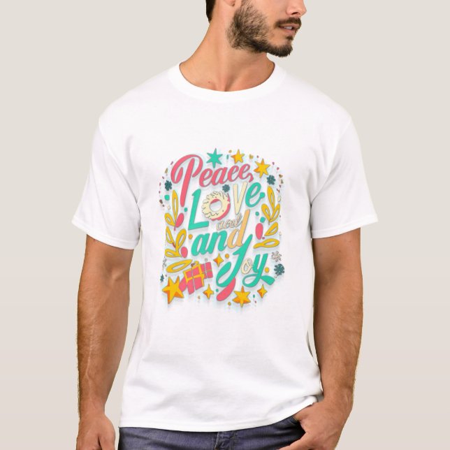 Camiseta Paz, amor e alegria (2) (Frente)