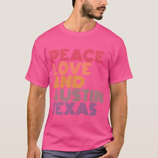 Camiseta Paz Amor E Amigos Dos Anos 70 80 De Austineas (Frente)