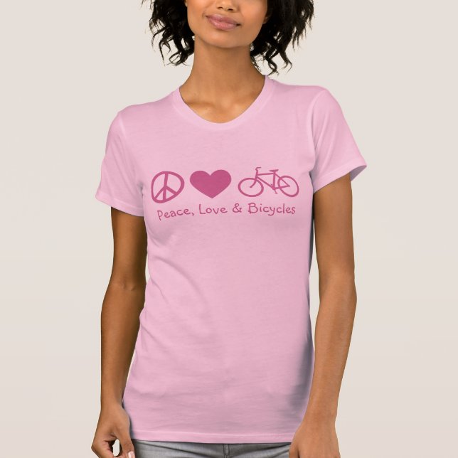 Camiseta Paz, Amor e Bicicletas (Frente)