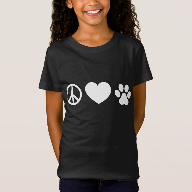 Camiseta Paz, Amor E Cães (Frente)