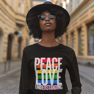 Camiseta Paz, Amor e Compreensão