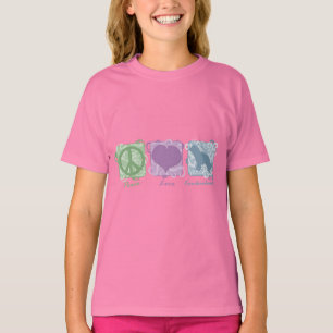 Camiseta Paz, amor, e criança Pastel de Kooikerhondjes