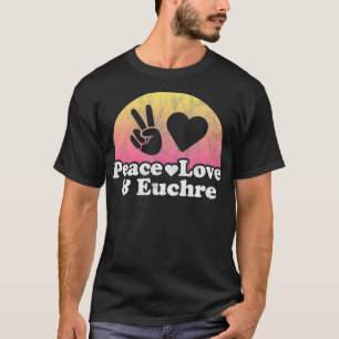 Camiseta Paz, amor e Euchre