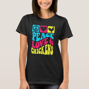 Camiseta Paz Amor E Frangos Para Agricultores Que Criam Gal