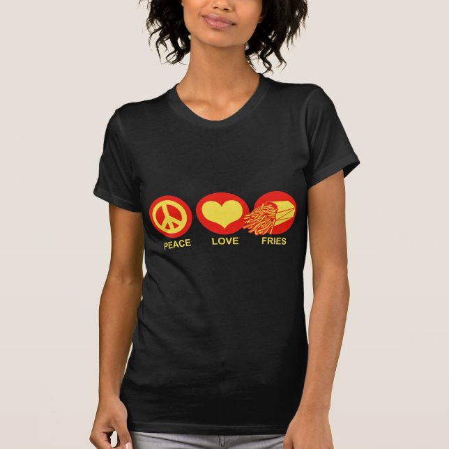 Camiseta Paz, Amor e Fritas (Frente)