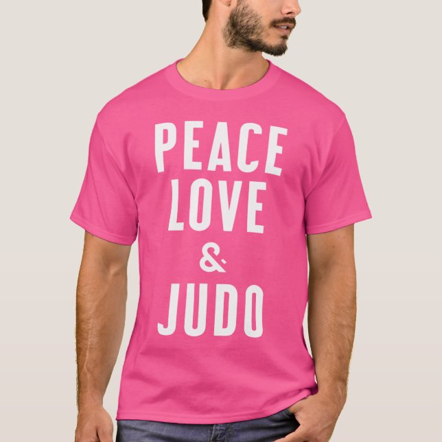 Camiseta Paz, amor e judô (Frente)