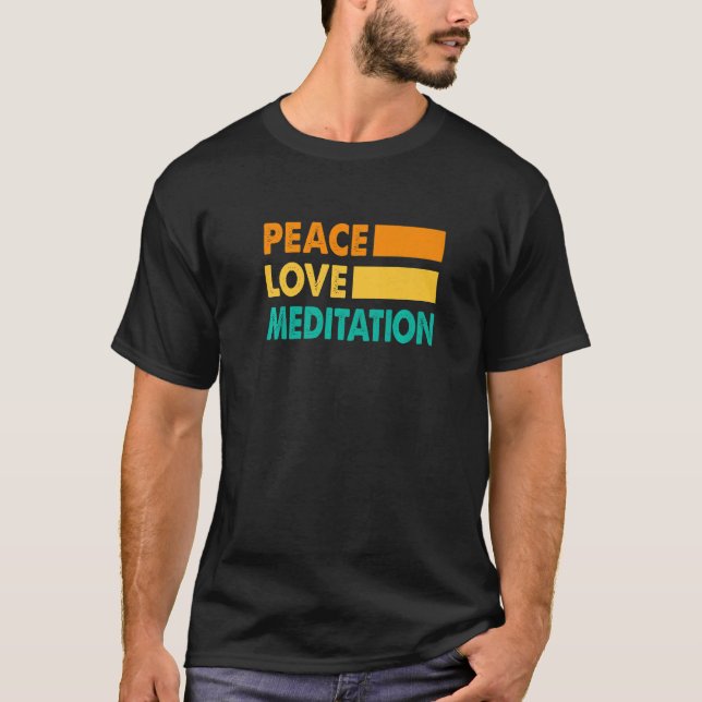 Camiseta Paz Amor E Meditação Relaxa De Meditação Nama (Frente)