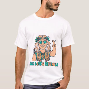 Camiseta Paz Amor E Patchouli Hippie