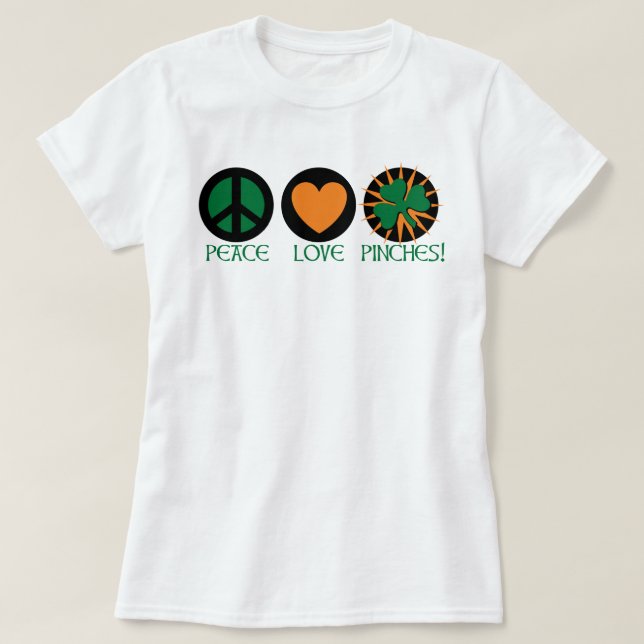 Camiseta Paz, Amor E Pinos (Frente do Design)