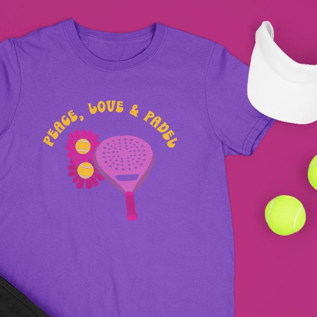 Camiseta Paz, Amor e Poder Flor do Padel (Criador carregado)