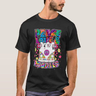 Camiseta Paz Amor E Poodles Hippie Beatnik Cachorro
