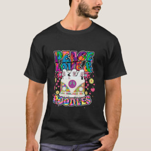 Camiseta Paz Amor E Poodles Hippie Beatnik Dog Gift T S