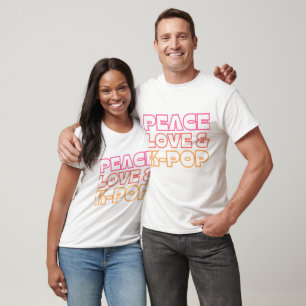 Camiseta Paz, Amor e Pop