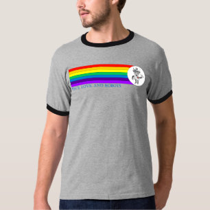 Camiseta Paz, Amor e Robôs