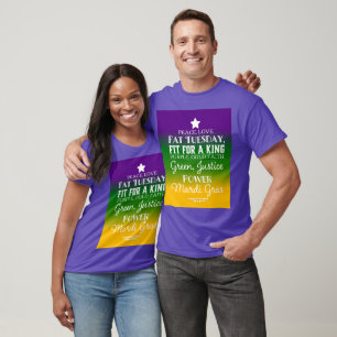 Camiseta Paz, Amor e Terça-Feira Gorda