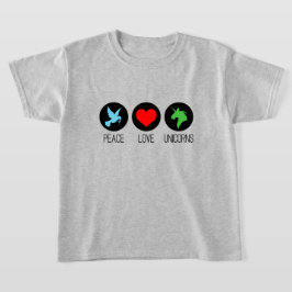 Camiseta Paz amor e unicórnios