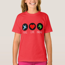 Camiseta Paz amor e unicórnios