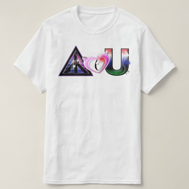 CAMISETA PAZ AMOR E UNIDADET (Frente do Design)
