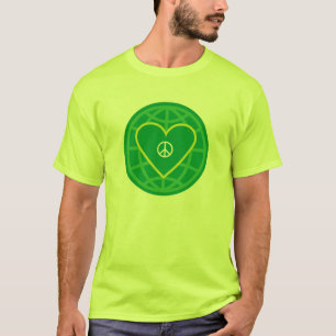 Camiseta Paz & amor em torno do mundo