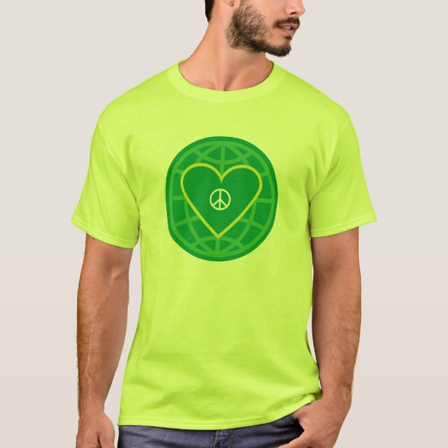 Camiseta Paz & amor em torno do mundo (Frente)