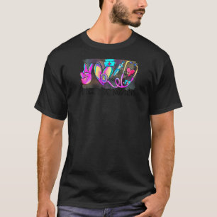 Camiseta Paz Amor Enfermagem Estetoscópio Enfermeira Bonita