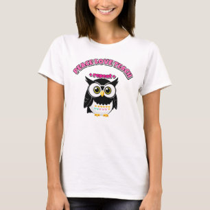 Camiseta Paz Amor Ensinar Repetir - Presente para Professor