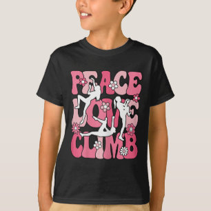 Camiseta Paz Amor Escalar Escalada Amante Escalador Mulhere