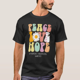 Camiseta Paz Amor Esperança Cardiomiopatia Hipertrófica Awa