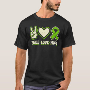 Camiseta Paz Amor Esperança Conscientização da Saúde Mental