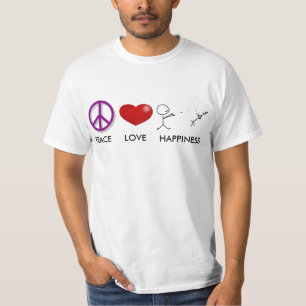 CAMISETA PAZ, AMOR, FELICIDADE