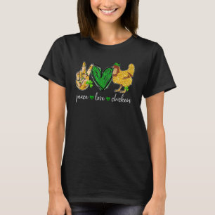 Camiseta Paz Amor Fome Animal Farmer Irlandês St Patricks