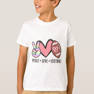 Camiseta Paz Amor Futebol Mãe Fofo Para Mulheres Meninas Ad